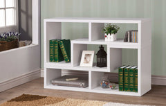 Velma White Convertible TV Console & Bookcase - Ornate Home
