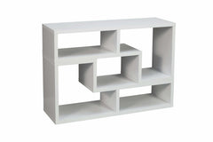 Velma White Convertible TV Console & Bookcase - Ornate Home