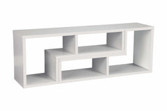 Velma White Convertible TV Console & Bookcase - Ornate Home