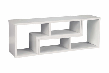 Velma White Convertible TV Console & Bookcase - Ornate Home