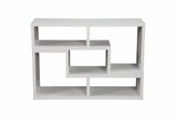 Velma White Convertible TV Console & Bookcase - Ornate Home