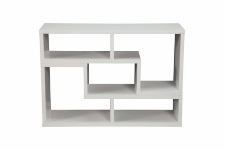 Velma White Convertible TV Console & Bookcase - Ornate Home
