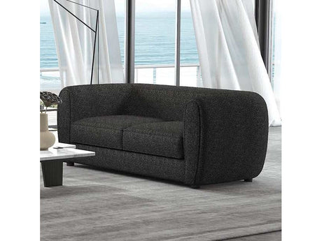 Verdal Black Loveseat - Ornate Home