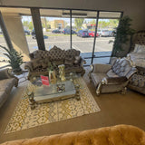 Versailles Antique Platinum & Clear Glass Coffee Table - Ornate Home