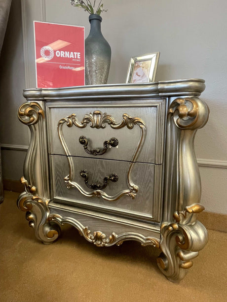 Versailles Antique Platinum Nightstand - Ornate Home