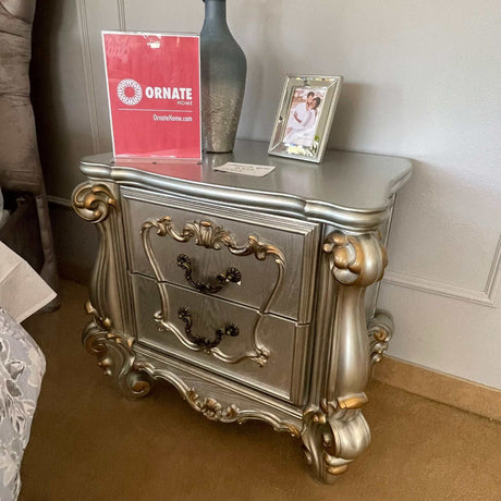 Versailles Antique Platinum Nightstand - Ornate Home