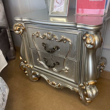 Versailles Antique Platinum Nightstand - Ornate Home