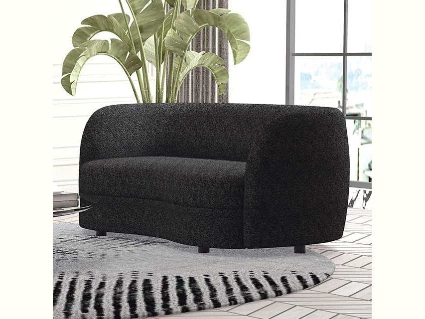 Versoix Black Loveseat - Ornate Home