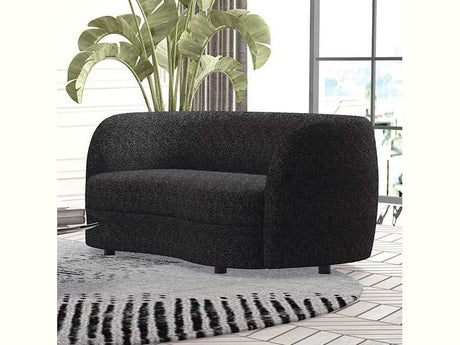 Versoix Black Loveseat - Ornate Home