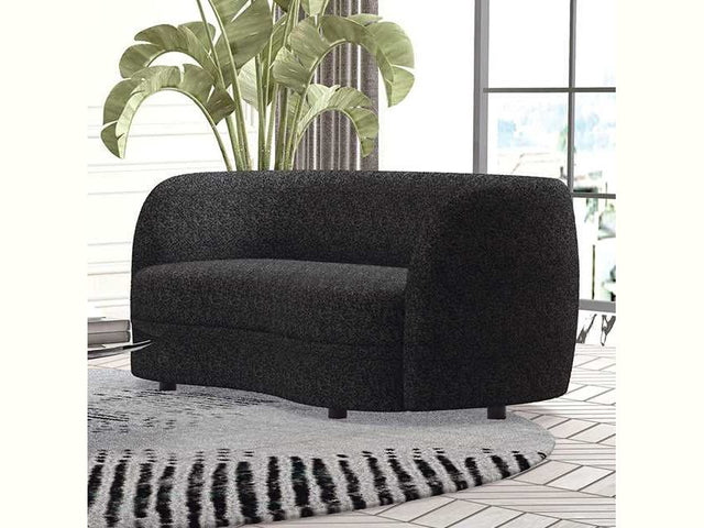 Versoix Black Loveseat - Ornate Home