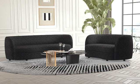 Versoix Black Loveseat - Ornate Home