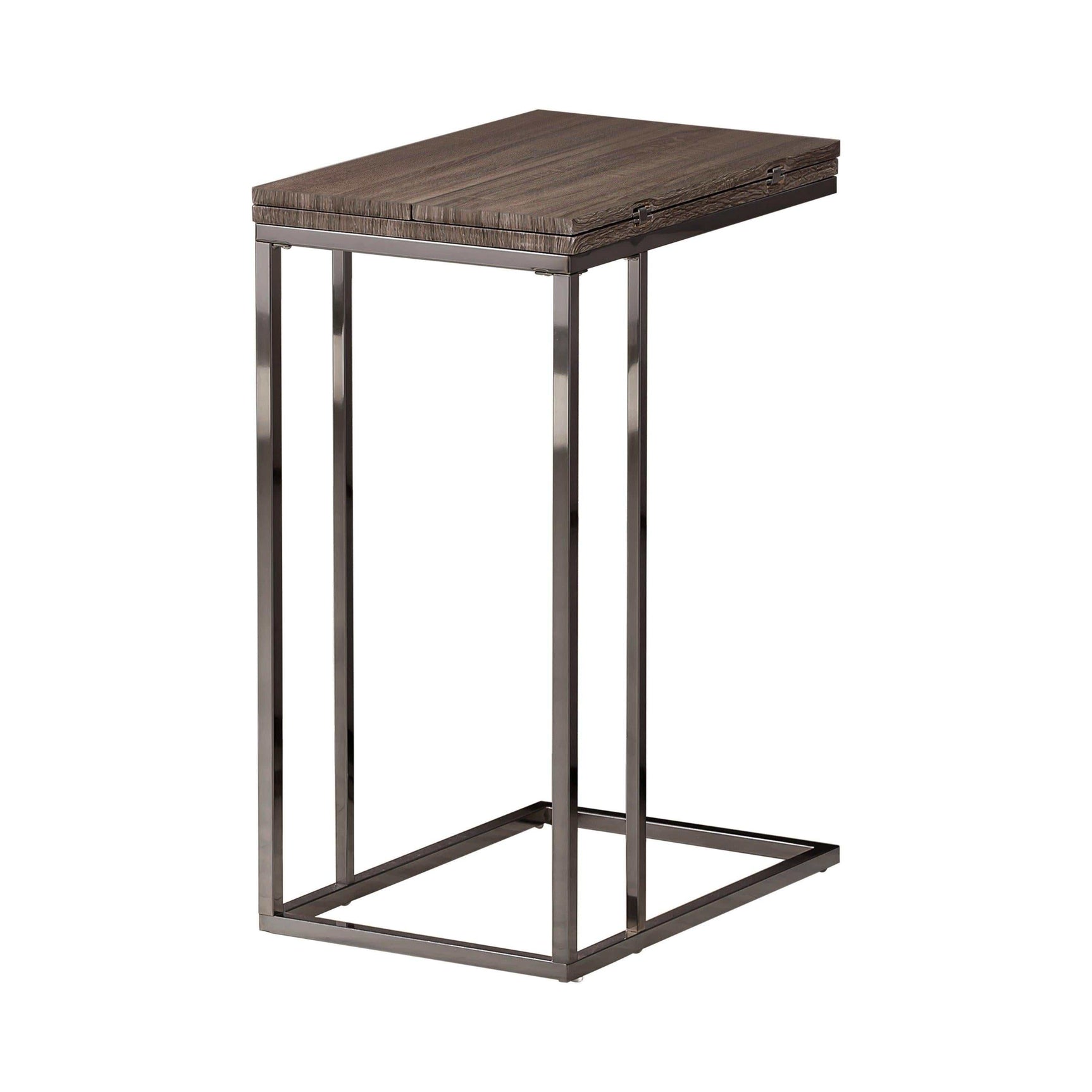 Vesrav Grey & Black Expandable Top Accent Table - Ornate Home