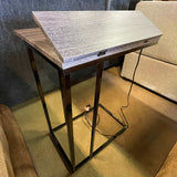 Vesrav Grey & Black Expandable Top Accent Table - Ornate Home