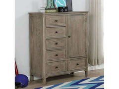 Vevey Wire-Brushed Warm Gray Armoire - Ornate Home