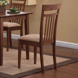 Viaan Chestnut & Tan 5pc Dining Room Set - Ornate Home
