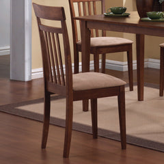 Viaan Chestnut & Tan 5pc Dining Room Set - Ornate Home