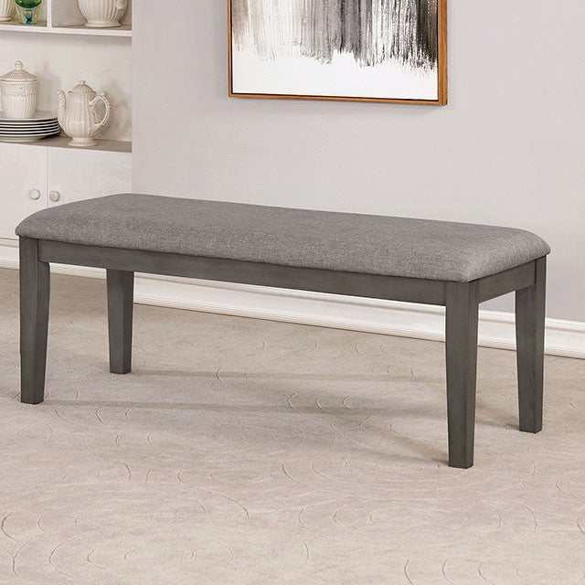 Viana Gray/Light Gray Bench - Ornate Home