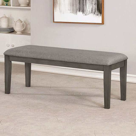 Viana Gray/Light Gray Bench - Ornate Home