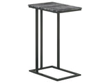 Vicente Grey Marble / Sandy Black Side Table - Ornate Home