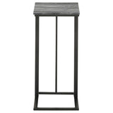 Vicente Grey Marble / Sandy Black Side Table - Ornate Home