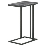 Vicente Grey Marble / Sandy Black Side Table - Ornate Home