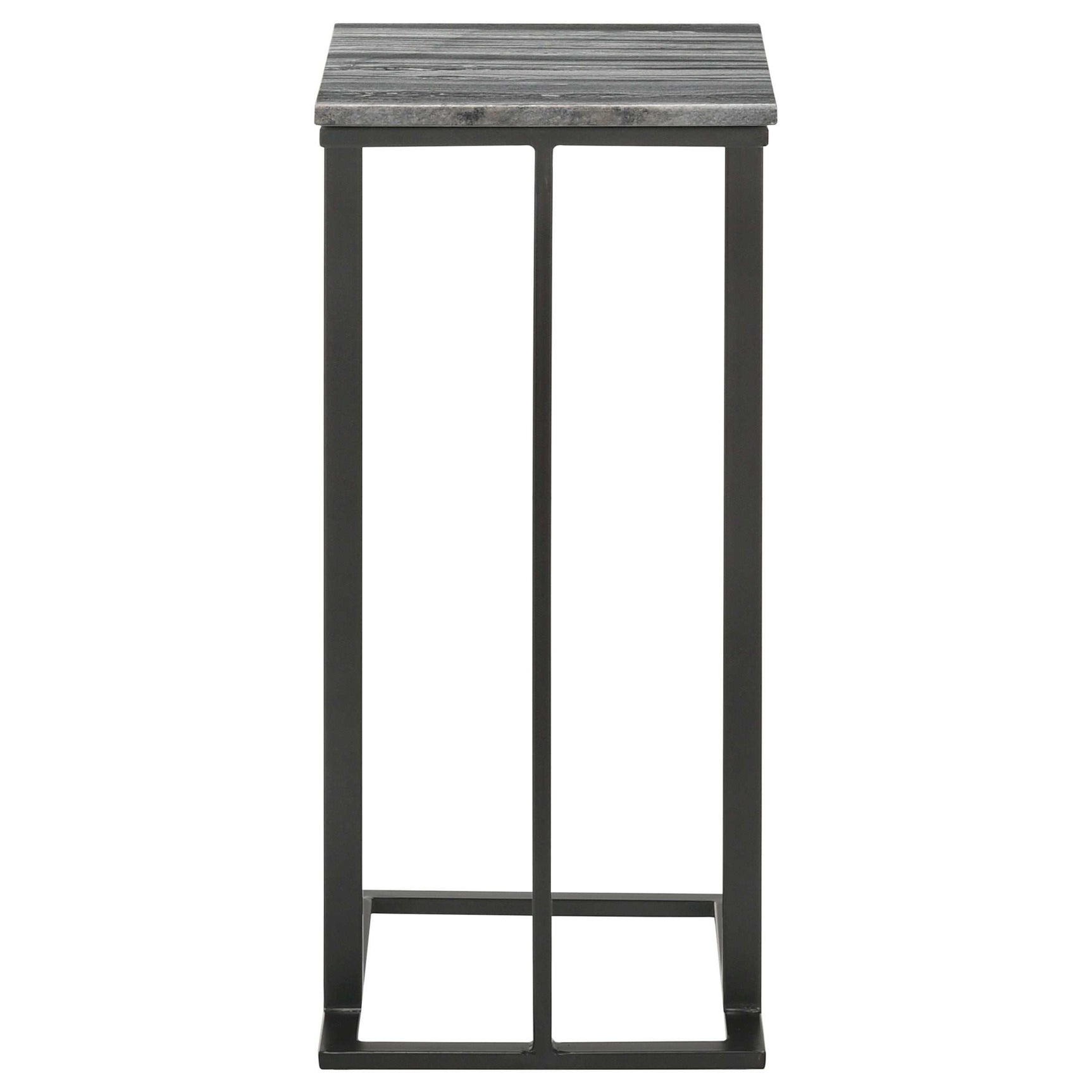 Vicente Grey Marble / Sandy Black Side Table - Ornate Home
