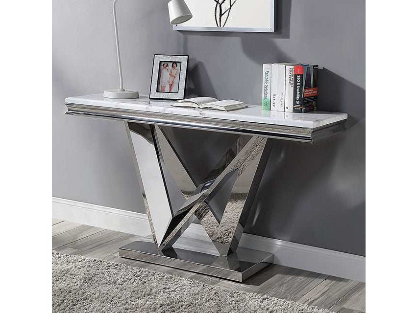 Villarsglane Chrome Sofa Table - Ornate Home