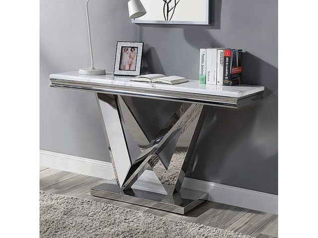 Villarsglane Chrome Sofa Table - Ornate Home