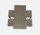 Vilvoorde Black & Gray Metal 5pc Counter Height Set - Ornate Home