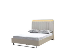 Viola Cream High Gloss Lacquer 4-Piece Queen Bedroom Set - Ornate Home