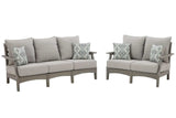 Visola Gray Outdoor Conversation Set / 2pc - Ornate Home