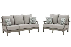 Visola Gray Outdoor Conversation Set / 2pc - Ornate Home
