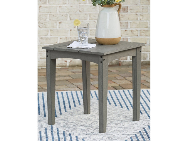 Visola Gray Outdoor End Table - Ornate Home