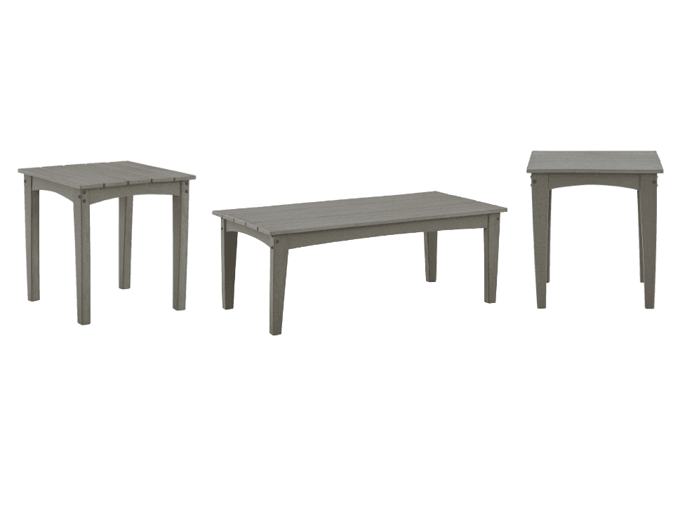 Visola Gray Outdoor Occasional Table Set / 3pc - Ornate Home