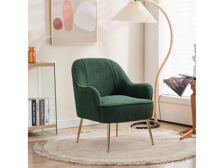 Volta Soft Antique Green Teddy  Accent Chair - Ornate Home