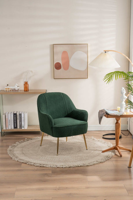 Volta Soft Antique Green Teddy  Accent Chair - Ornate Home