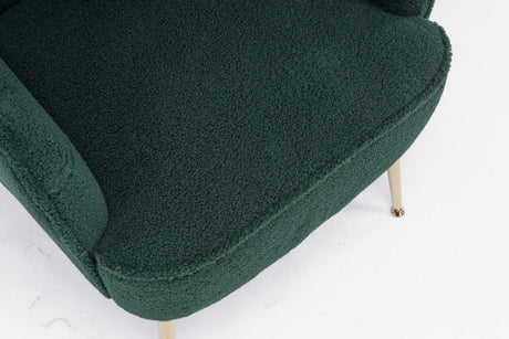 Volta Soft Antique Green Teddy  Accent Chair - Ornate Home