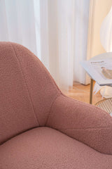 Volta Soft Pink Teddy  Accent Chair - Ornate Home