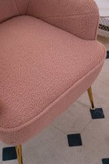 Volta Soft Pink Teddy  Accent Chair - Ornate Home