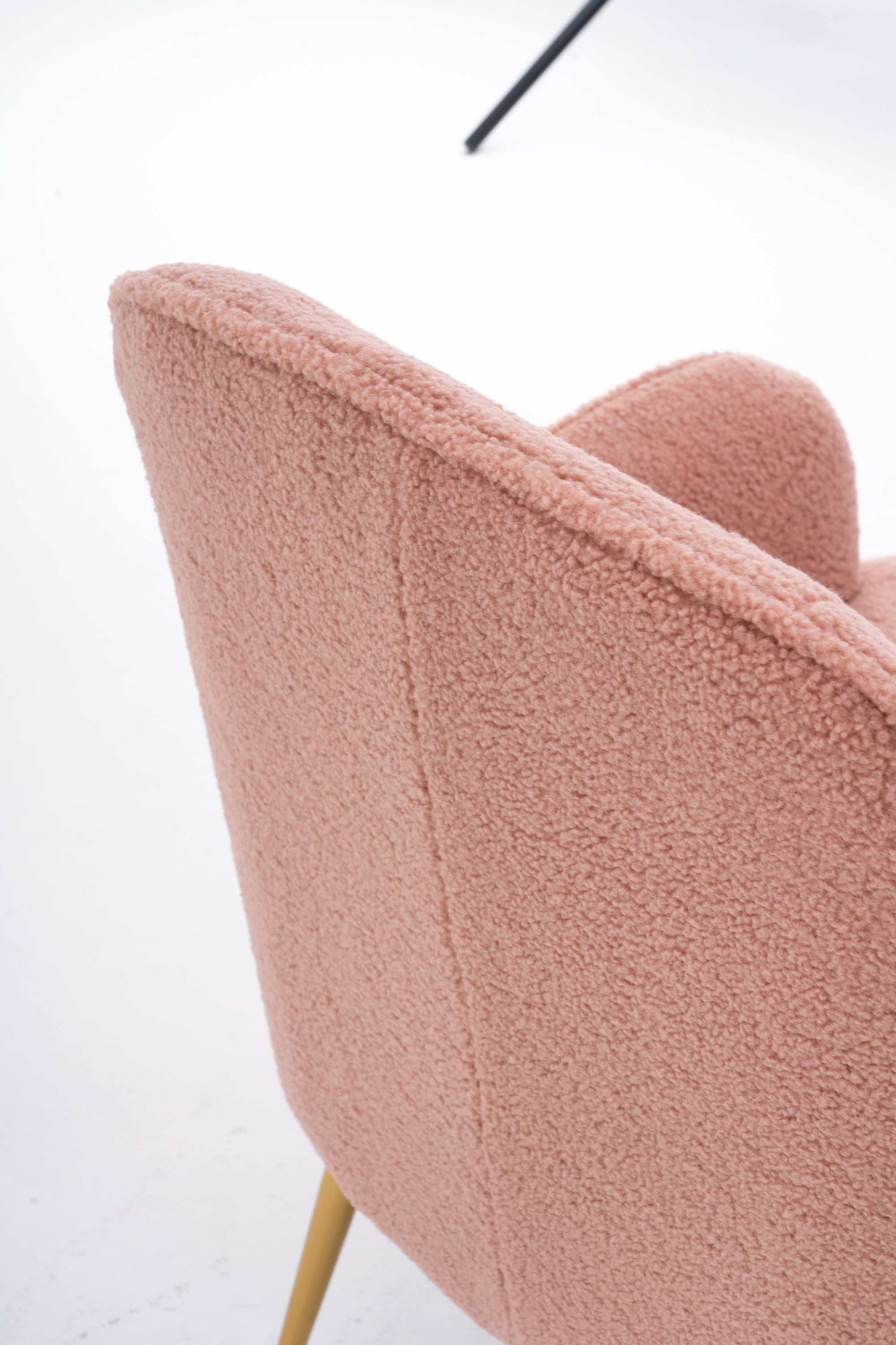 Volta Soft Pink Teddy  Accent Chair - Ornate Home