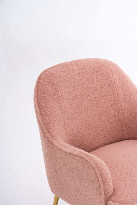 Volta Soft Pink Teddy  Accent Chair - Ornate Home