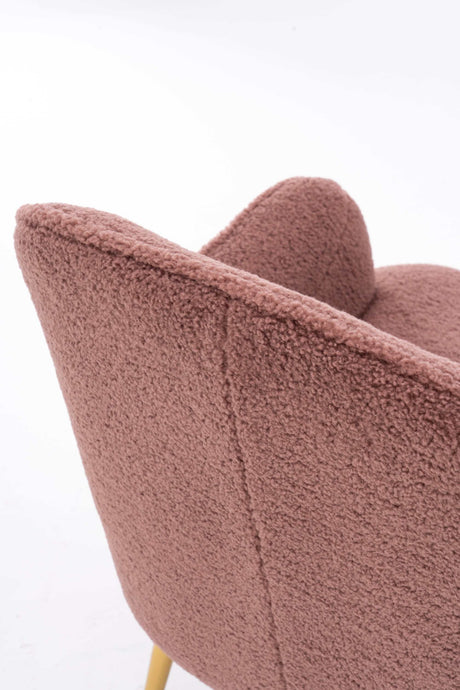 Volta Soft Red Teddy  Accent Chair - Ornate Home