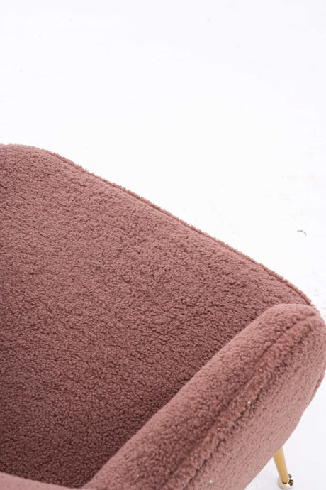 Volta Soft Red Teddy  Accent Chair - Ornate Home