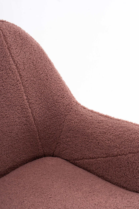 Volta Soft Red Teddy  Accent Chair - Ornate Home