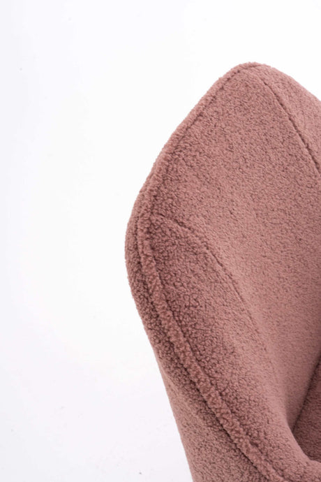 Volta Soft Red Teddy  Accent Chair - Ornate Home