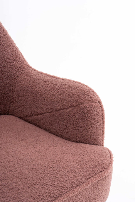 Volta Soft Red Teddy  Accent Chair - Ornate Home