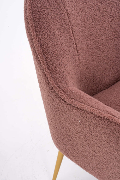 Volta Soft Red Teddy  Accent Chair - Ornate Home