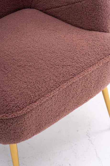 Volta Soft Red Teddy  Accent Chair - Ornate Home