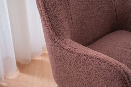 Volta Soft Red Teddy  Accent Chair - Ornate Home