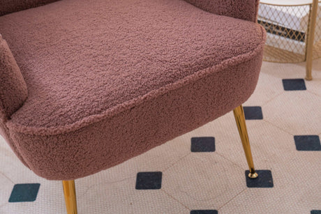 Volta Soft Red Teddy  Accent Chair - Ornate Home